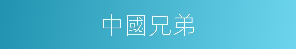 中國兄弟的同義詞