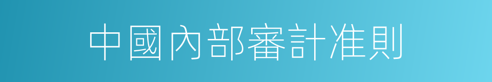 中國內部審計准則的同義詞