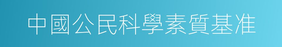 中國公民科學素質基准的同義詞