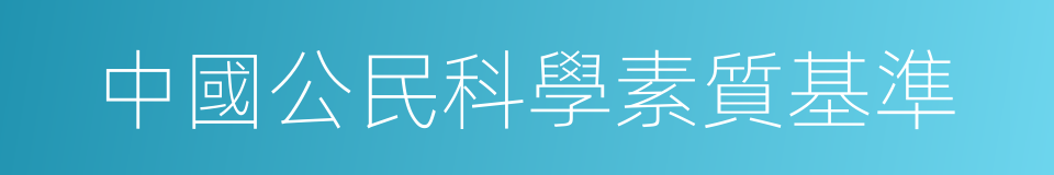 中國公民科學素質基準的同義詞