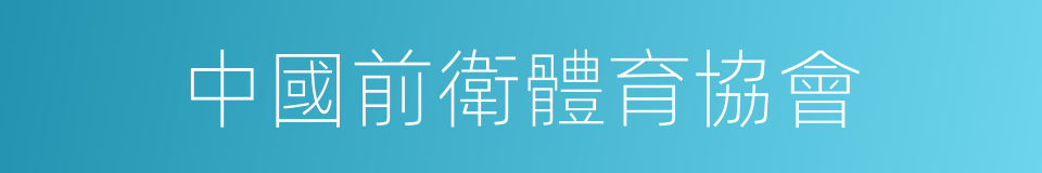 中國前衛體育協會的同義詞