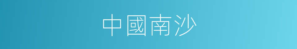 中國南沙的同義詞