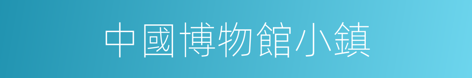 中國博物館小鎮的同義詞
