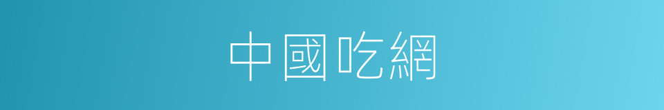 中國吃網的同義詞