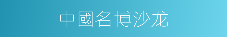 中國名博沙龙的同義詞