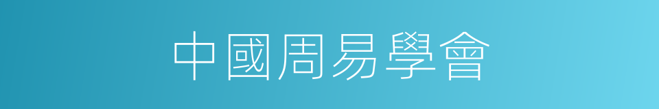 中國周易學會的同義詞