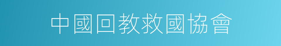 中國回教救國協會的同義詞