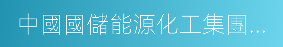 中國國儲能源化工集團股份公司的同義詞