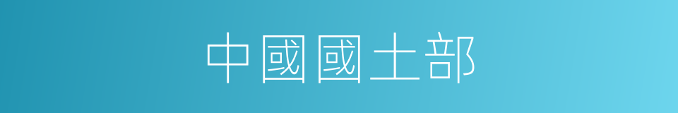 中國國土部的同義詞