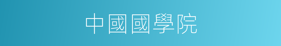 中國國學院的同義詞