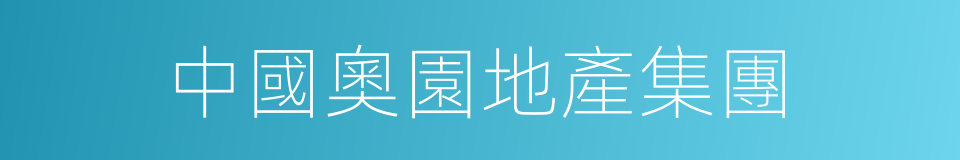 中國奧園地產集團的同義詞