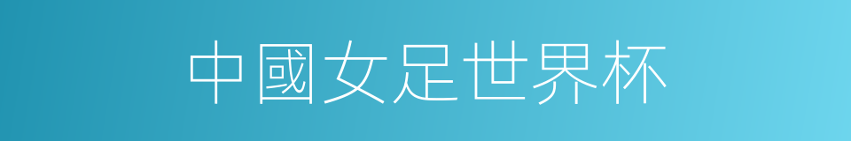 中國女足世界杯的同義詞