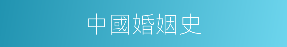 中國婚姻史的同義詞