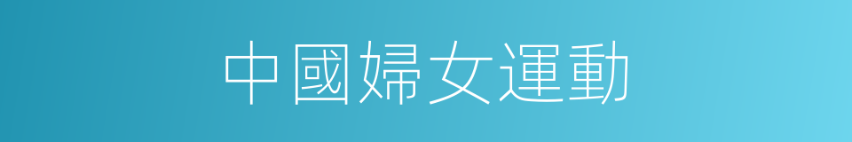 中國婦女運動的同義詞