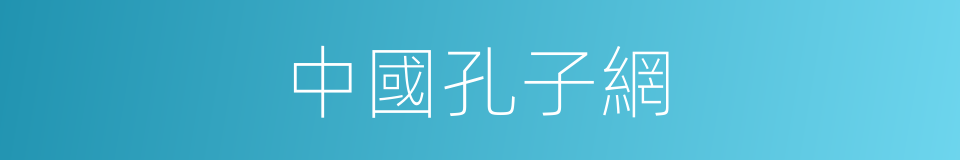中國孔子網的同義詞