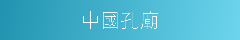 中國孔廟的同義詞