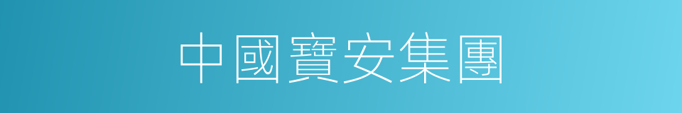 中國寶安集團的同義詞
