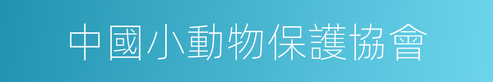 中國小動物保護協會的同義詞