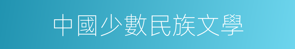 中國少數民族文學的同義詞