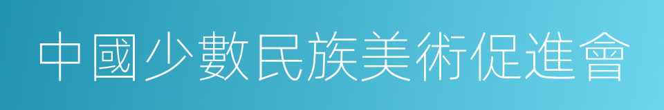 中國少數民族美術促進會的同義詞