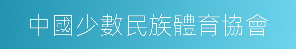 中國少數民族體育協會的同義詞
