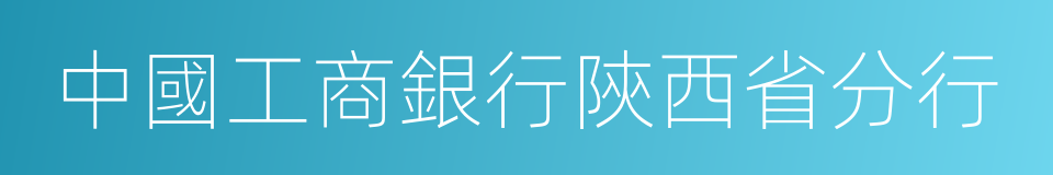 中國工商銀行陝西省分行的同義詞