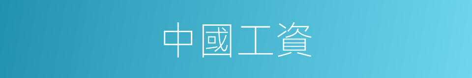 中國工資的同義詞