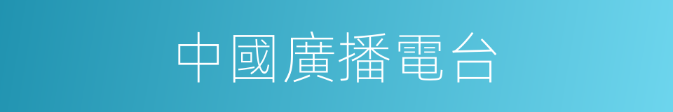 中國廣播電台的同義詞
