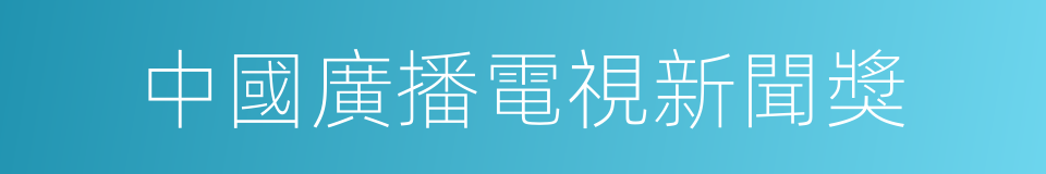 中國廣播電視新聞獎的同義詞