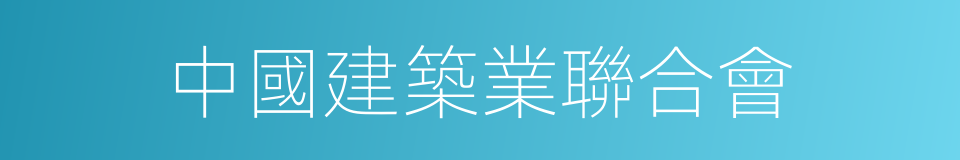 中國建築業聯合會的同義詞