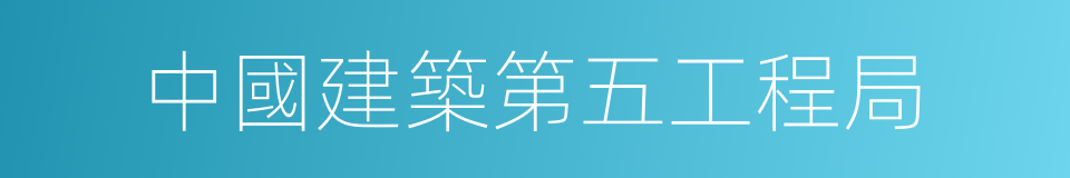 中國建築第五工程局的同義詞