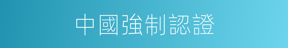 中國強制認證的同義詞