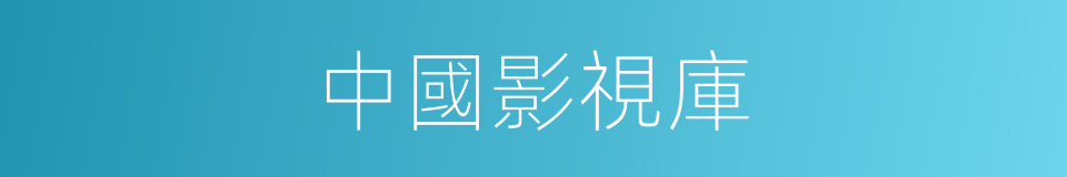 中國影視庫的同義詞