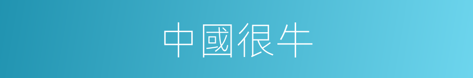 中國很牛的同義詞