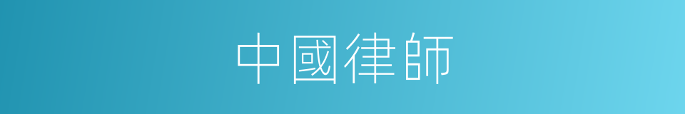 中國律師的同義詞
