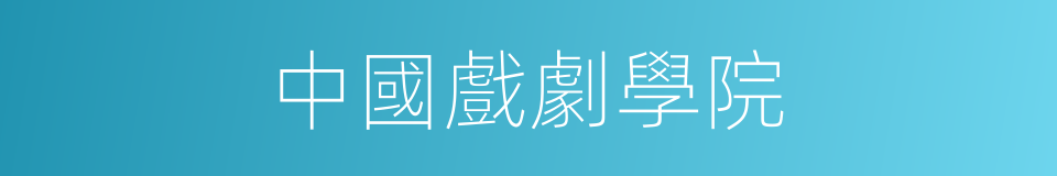 中國戲劇學院的同義詞