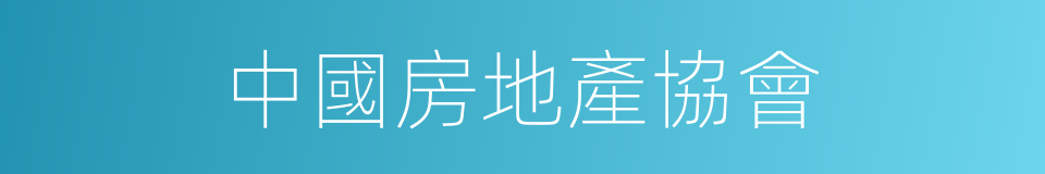 中國房地產協會的同義詞