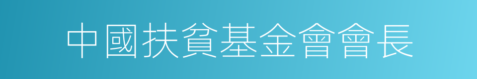 中國扶貧基金會會長的同義詞