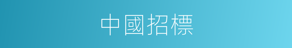 中國招標的同義詞