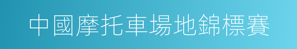 中國摩托車場地錦標賽的同義詞