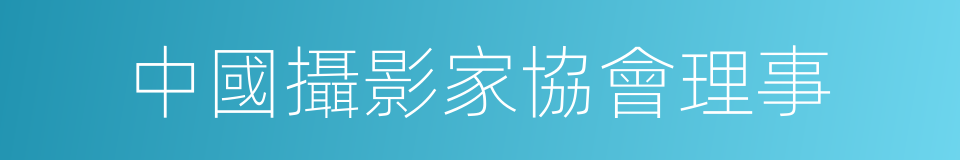 中國攝影家協會理事的同義詞