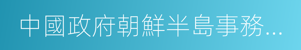 中國政府朝鮮半島事務特別代表的同義詞