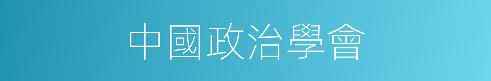中國政治學會的同義詞