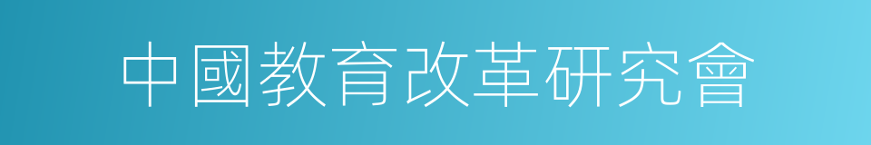 中國教育改革研究會的同義詞