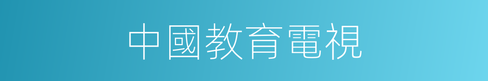 中國教育電視的同義詞