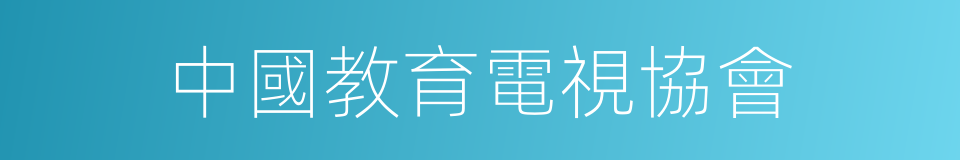 中國教育電視協會的同義詞