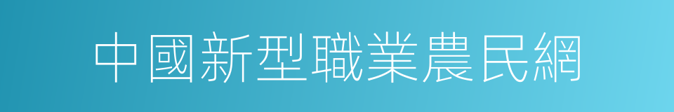 中國新型職業農民網的同義詞