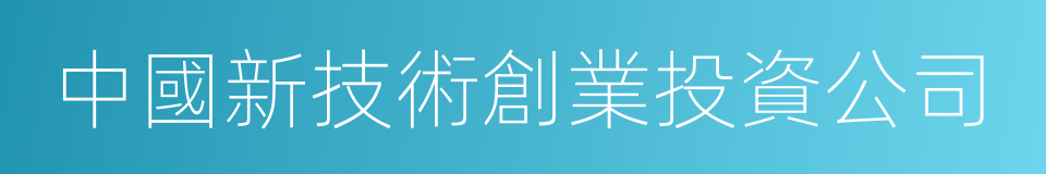 中國新技術創業投資公司的同義詞