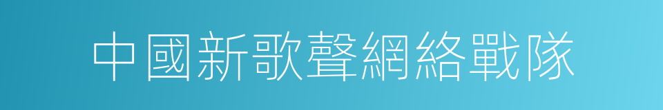 中國新歌聲網絡戰隊的同義詞