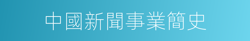 中國新聞事業簡史的同義詞